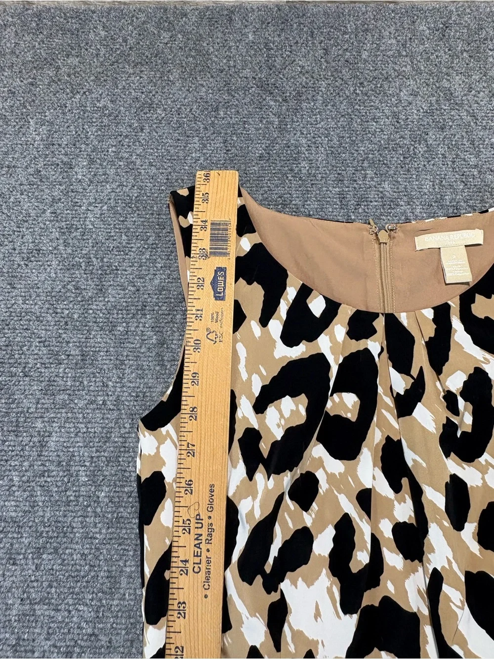 BANANA REPUBLIC Womens Size 2 Regular Sleeveless Leopard Print Dress